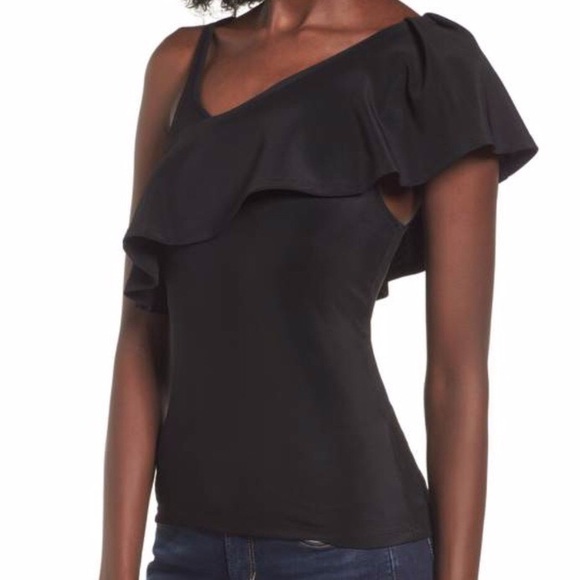 SOLD! Leith Asymmetrical Ruffle Tank - Picture 1 of 2